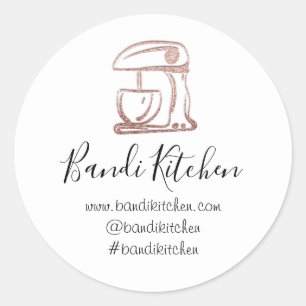 Vielen Dank Logo Küche Kochen Roboter Koch Weiß Runder Aufkleber
