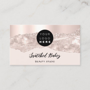 Vielen Dank Logo QR Code Online Shop Rose Powder Visitenkarte