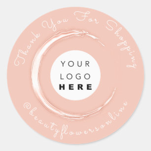 Vielen Dank Logos Rose IG Name Boutique Online Sho Runder Aufkleber