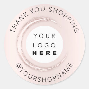 Vielen Dank Logos Rose Kleine Unternehmen IG-Name Runder Aufkleber
