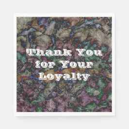 Vielen Dank Loyal Kunden farbenfrohe Wertschätzung Serviette