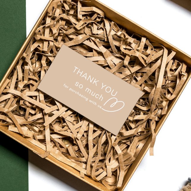 Vielen Dank Loyalität Moderner beige Store QR Code Rabattkarte (standard Thank you Logo Loyalty Modern beige Store QR Code Discount Card.png)