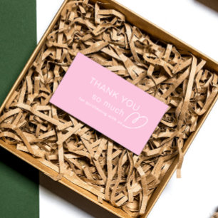 Vielen Dank Loyalität Moderner Pink Store QR Code Rabattkarte