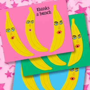 VIELEN DANK Lustige Bananen Danke Süß Postkarte