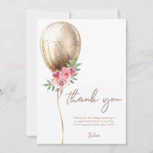 Vielen Dank Luxury Beige Ballon Dankeskarte