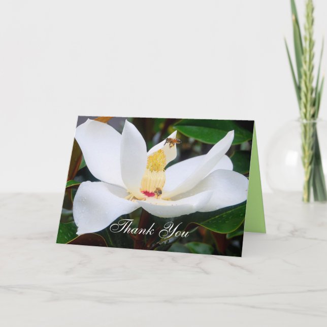 Vielen Dank Magnolia und Honeybees Card Dankeskarte (Vorderseite)