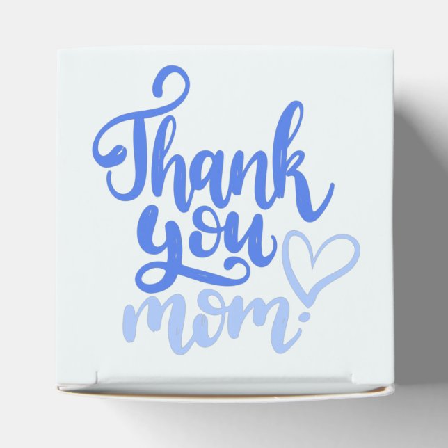 Vielen Dank Mama mit Heart Blue Geschenkboxen Geschenkschachtel (Oben)