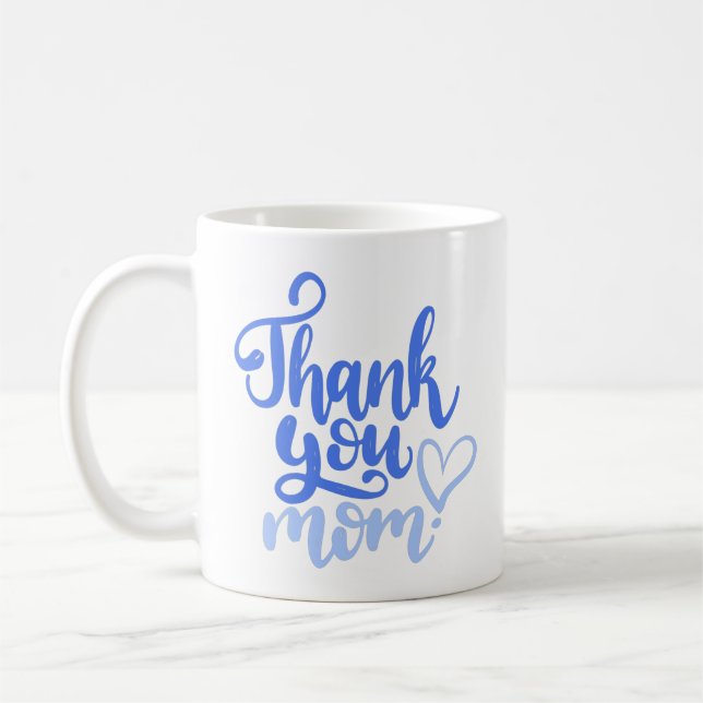 Vielen Dank Mama mit Heart Coffee Tasse (Links)