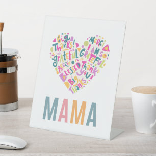 Vielen Dank MAMA Pedestal Sign Sockelschild
