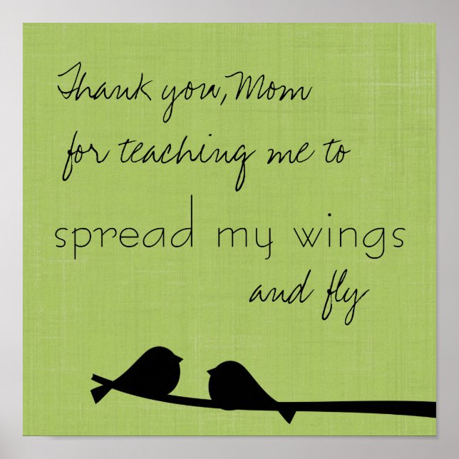 Vielen Dank Mama Print Poster (Vorne)