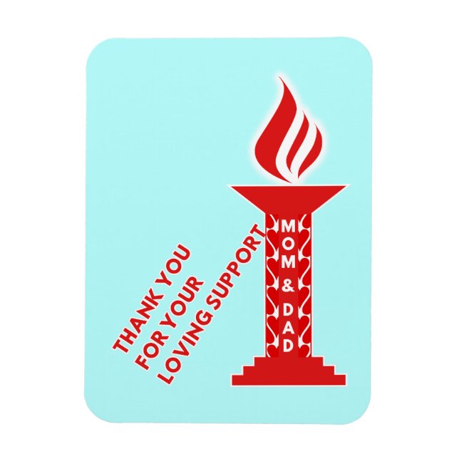 Vielen Dank, Mama und Vater für Ihre liebenswerte  Magnet (Vertikal)