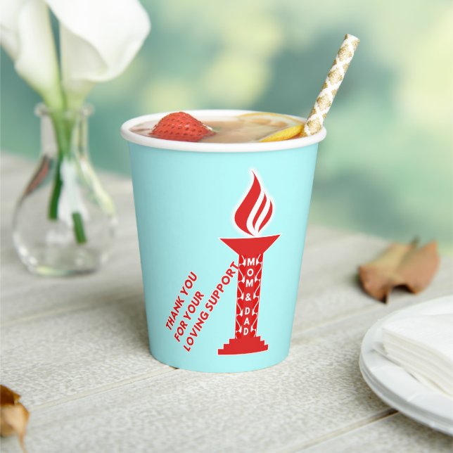 Vielen Dank, Mama und Vater für Ihre liebenswerte  Pappbecher (In Situ)