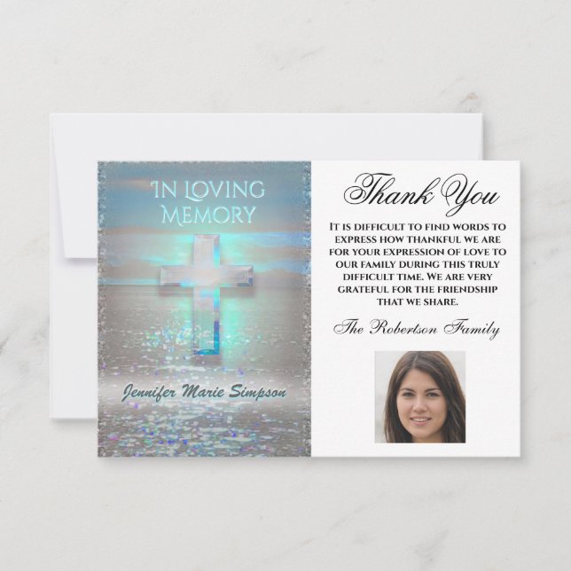 Vielen Dank Memorial Foto Keepake (Vorderseite)