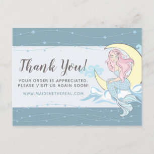 Vielen Dank Mermaid Moon & Stars Mystical Boutique Postkarte