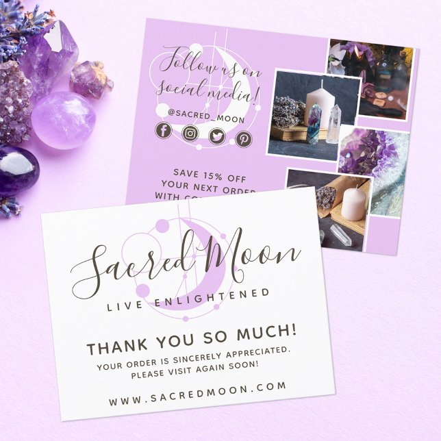 Vielen Dank metaphysischer Mond Minimalistisch 4-F Postkarte (Von Creator hochgeladen)