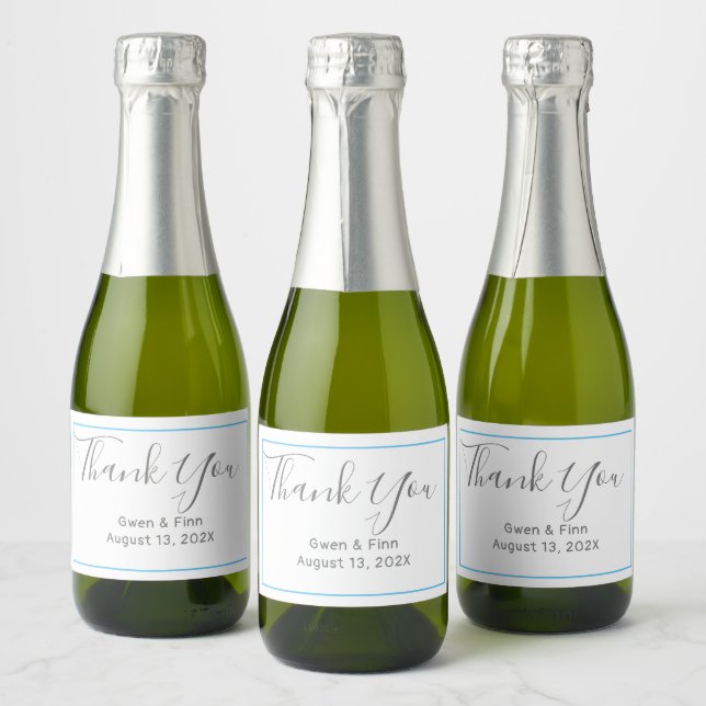Vielen Dank Minimalistisch Mini Sparkling Wine Lab (Flaschen)