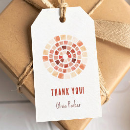 Vielen Dank mit Aquarellfarben Patientin Kreis Geschenkanhänger