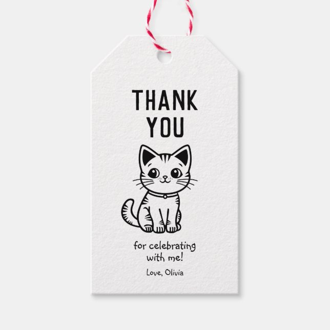 Vielen Dank mit niedlichen Farben. Geschenkanhänger (Vorderseite)