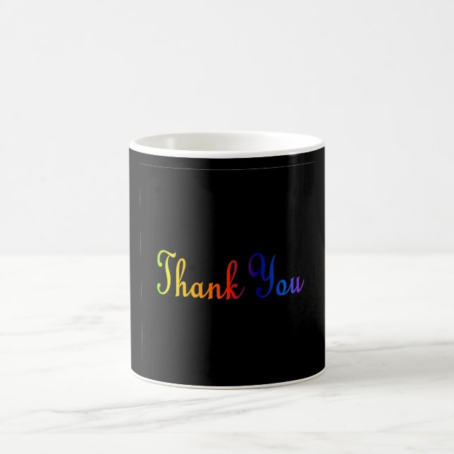 Vielen Dank mit Rainbow Colors Coffee Tasse (Mittel)