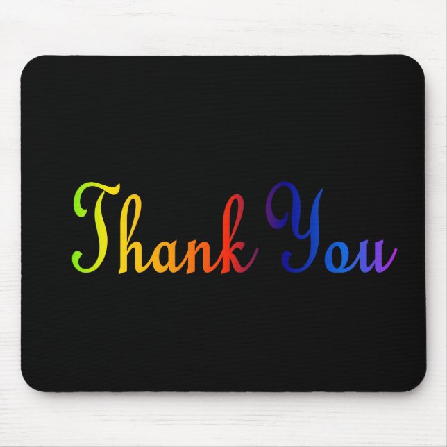 Vielen Dank mit Rainbow Colors Mousepad (Vorne)