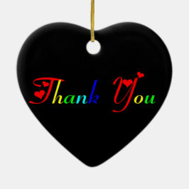 Vielen Dank mit Red Hearts Keramikornament