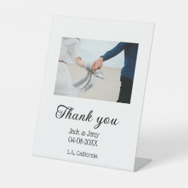 Vielen Dank, moderne einfache Hochzeitsnahrung Sockelschild