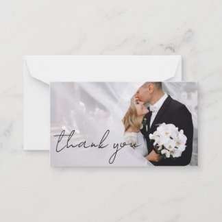 Vielen Dank moderne Skript Hochzeit Foto Note Kart Mitteilungskarte