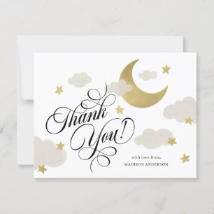 Vielen Dank, Moon Stars Cloud Baby Dusche Dankeskarte