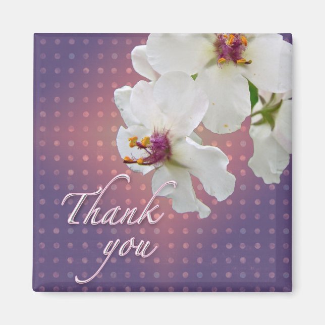 Vielen Dank, Moth Mullein Wildblume Magnet (Vorne)