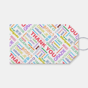 Vielen Dank Multicolor Multilingual Geschenkanhänger