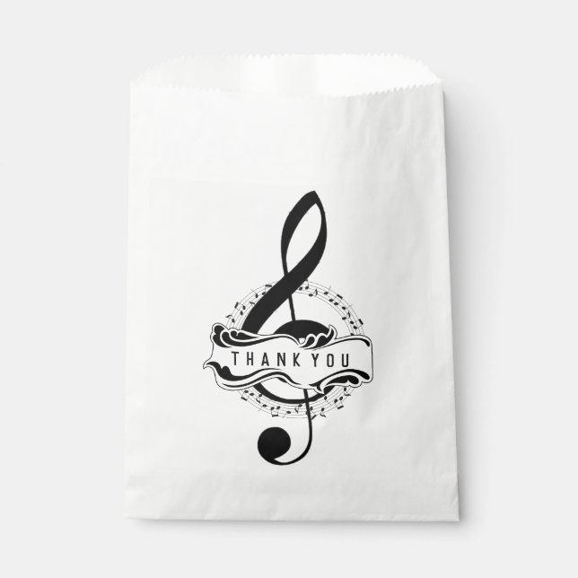Vielen Dank Musical Note Fevor Bags Geschenktütchen (Vorderseite)