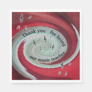 Vielen Dank Musiklehrer Ende Jahr Mahlzeit Rente Serviette