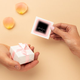 Vielen Dank Name Rose Black Business Online Boutiq Quadratischer Aufkleber