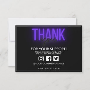 Vielen Dank Neon Sign Trendy Custom Media Insert