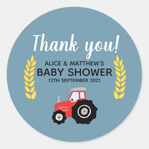 Vielen Dank Niedliche Farm Animals Traktor Baby Du Runder Aufkleber