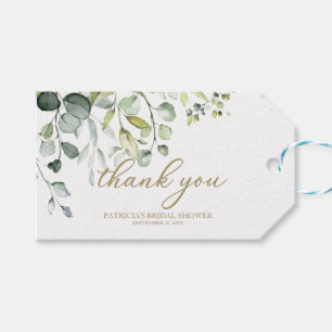 Vielen Dank - Niedliche Grüne Eukalyptus Watercolo Geschenkanhänger