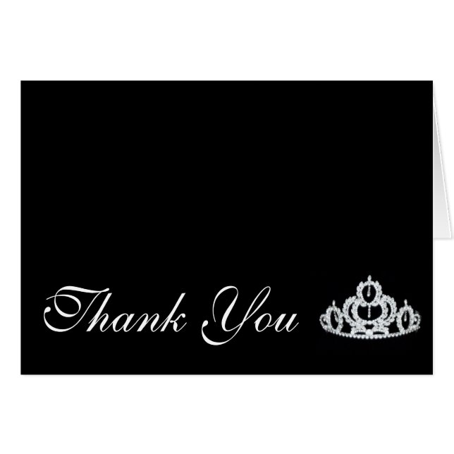 Vielen Dank Note Card Tiara (Vorderseite (Horizontal))