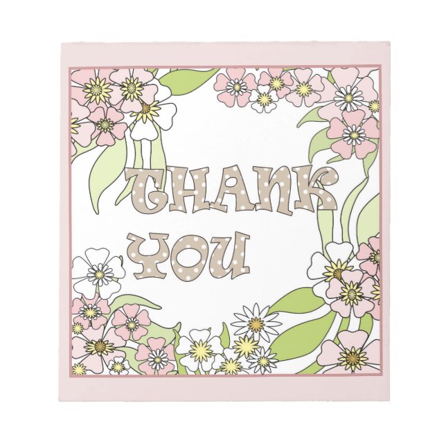 Vielen Dank Notizblock (Vorderseite)