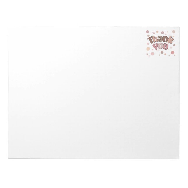 Vielen Dank Notizblock (Vorderseite)