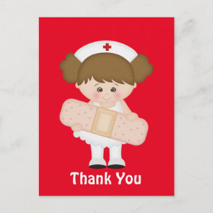 Vielen Dank, Nurse Cartoon Postcard Postkarte