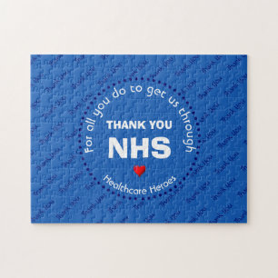 Vielen Dank Nurses NHS Healthcare Helden CUSTOM Puzzle