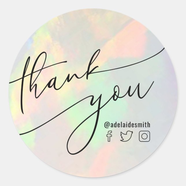 Vielen Dank opal Classic Aufkleber (Vorderseite)