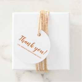 Vielen Dank, Orange Gewürz-Erntedank Geschenkanhänger