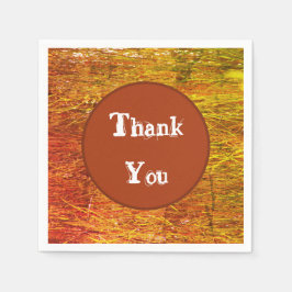 Vielen Dank Orange Herbstfarben Wertschätzung Serviette