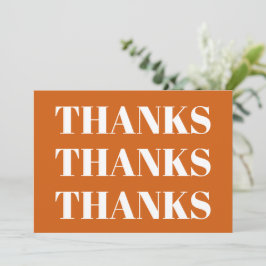 Vielen Dank, orange weiße Thankgiving-Karte