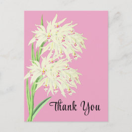 Vielen Dank Orchid Floral Postcard Postkarte