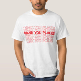 Vielen Dank Orten Einkaufstasche inspirierten rote T-Shirt