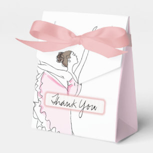 Vielen Dank Pale Pink Ballerina Birthday Gefallen  Geschenkschachtel