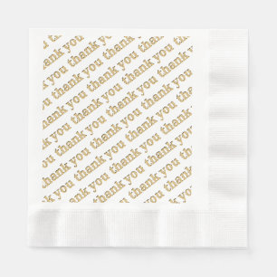 Vielen Dank Paper Napkins Gold Serviette