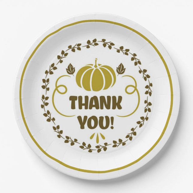 Vielen Dank Pappteller (Vorderseite)